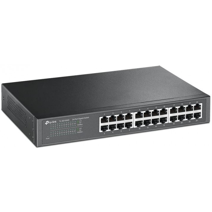Switch 24 ports TP-Link TL-SG1024D гигабитный, настольный/стоечный коммутатор