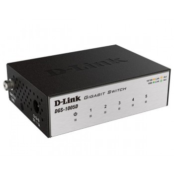 Коммутатор 5 портовый D-Link DGS-1005D/J2 10/100/1000 Мбит/с