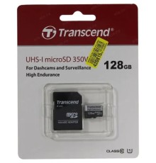 Карта памяти MicroSD 128GB Class 10 U1 Transcend TS128GUSD350V