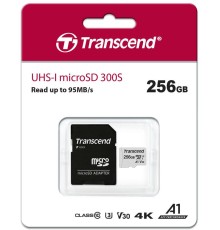 Карта памяти MicroSD 256GB Class 10 U3 A1 Transcend TS256GUSD300S-A