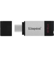 USB Флешка 32GB 3.2 Type-C, Kingston DT80/32GB черно-серебристый
