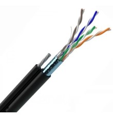 Кабель сетевой OK-WIRE FTP cable Cat5e. 4*2*0,51mm, трос 1мм, для внешних работ