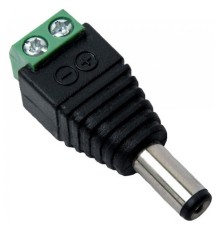 Разъем питания DC Plug Adapter (папа), с клеммной колодкой под винт, резина, пластик, металл