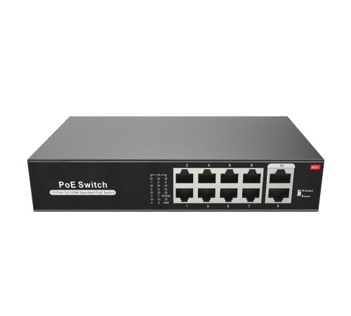 Коммутатор 8 PoE 10/100 мбит/c 2 up link NADO-8-PoE