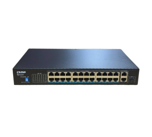 EW-S1726CFU-AP POE Коммутатор EWIND 24 портовый + 2 uplink EW-S1726CFU-AP POE Коммутатор EWIND 24 портовый + 2 uplink