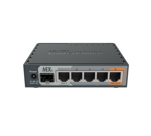 Маршрутизатор, MikroTik, RB760iGS, 5 10/100/1000 Ethernet port, 1 SFP,1 USB (тип А), 1 MicroSD