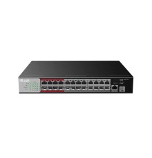 HiLook NS-0318P-130(B) Коммутатор 16-портовый неуправляемый 100 Мбит/с PoE, 1 uplink 1 Гб/с, 1 SFP